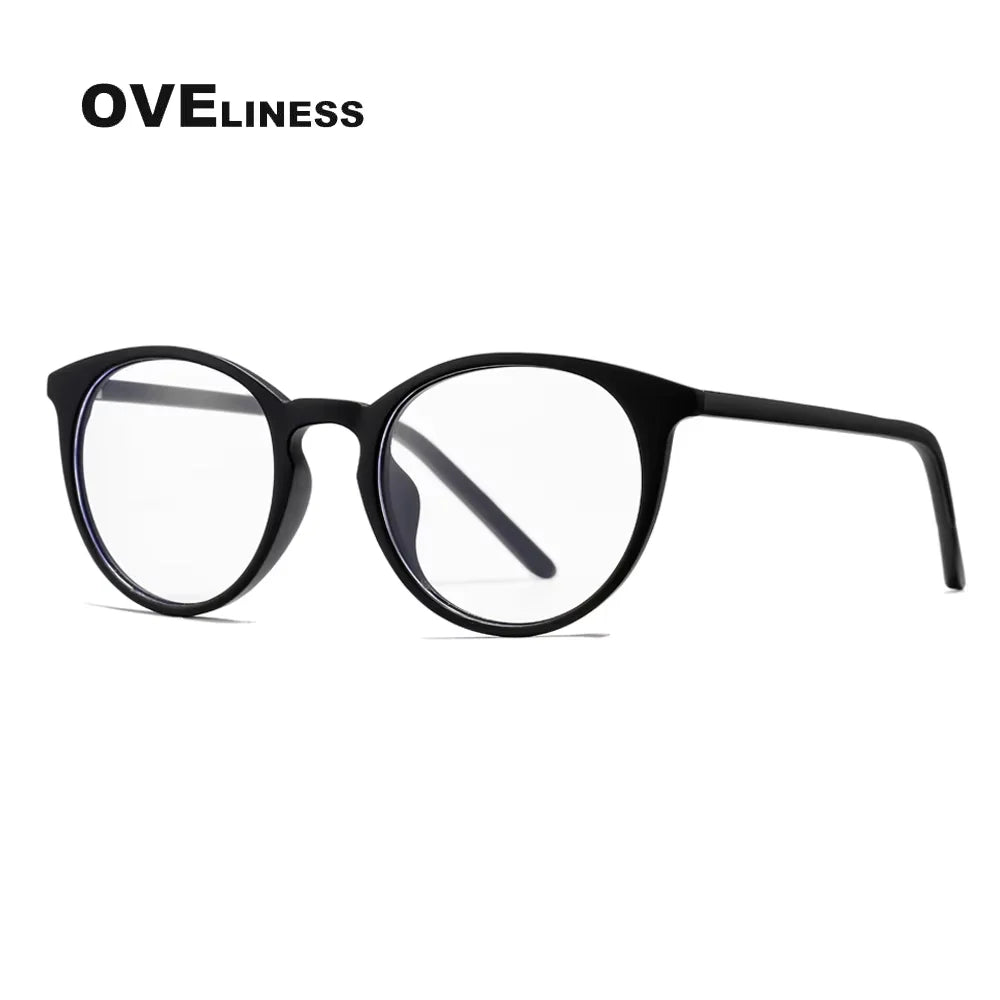 Oveliness Women's Full Rim Round Tr 90 Titanium Eyeglasses 927251