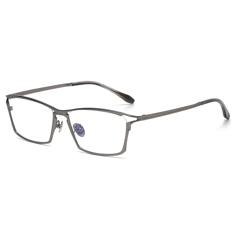 Black Mask Unisex Full Rim Big Square Titanium Eyeglasses 636885