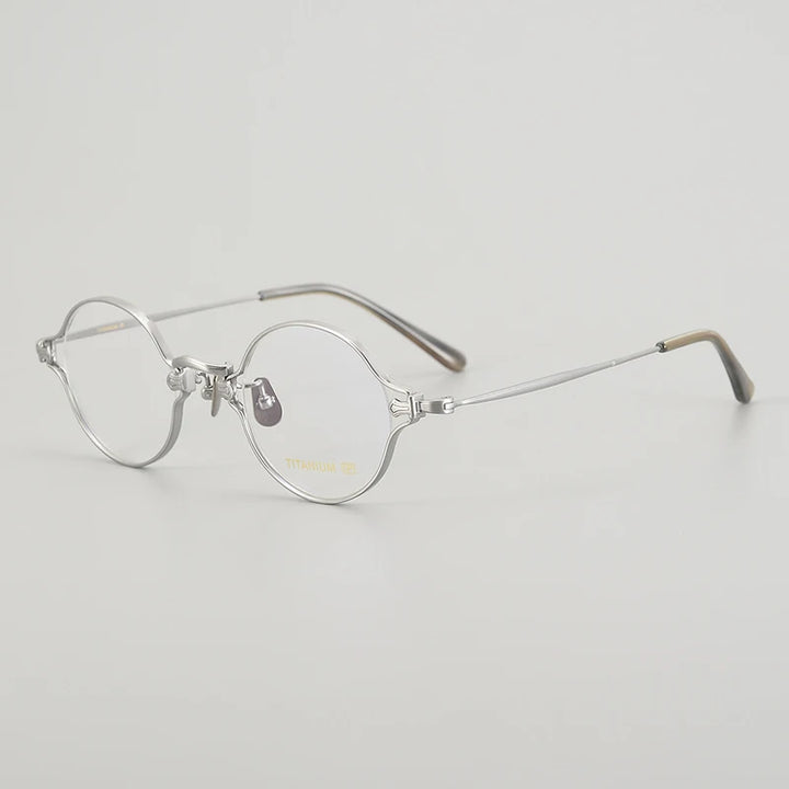 Muzz Unisex Full Rim Small Round Titanium Eyeglasses M188 Full Rim Muzz C3  