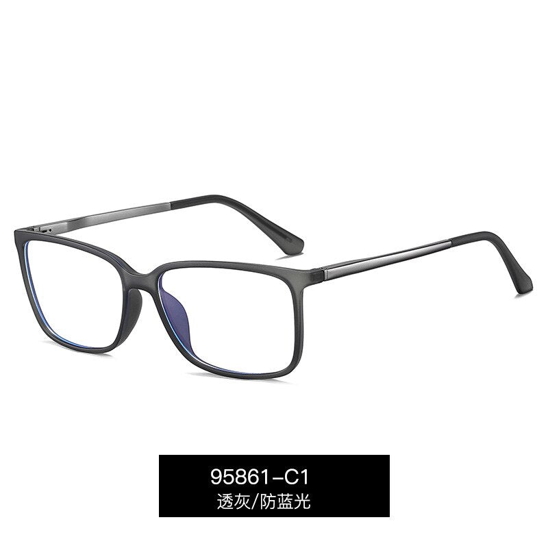 Kansept Men's Full Rim Square Tr 90 Eyeglasses 95861 Full Rim Kansept C1  