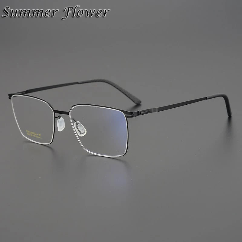 Summer Flower Women's Full Rim Square Titanium Eyeglasses 99037