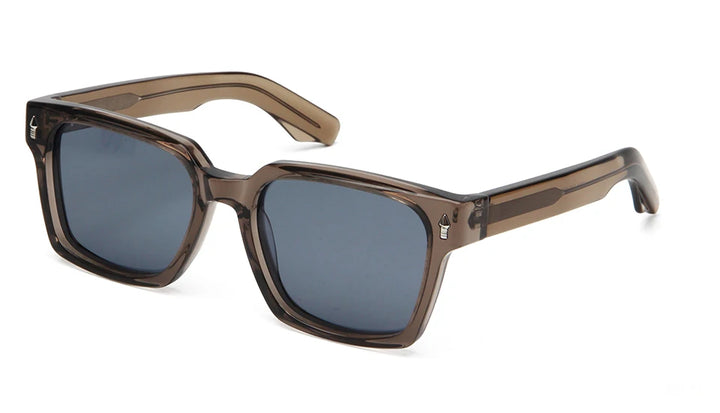 Esnbie Unisex Full Rim Square Brow Line Acetate Tac Sunglasses 240821