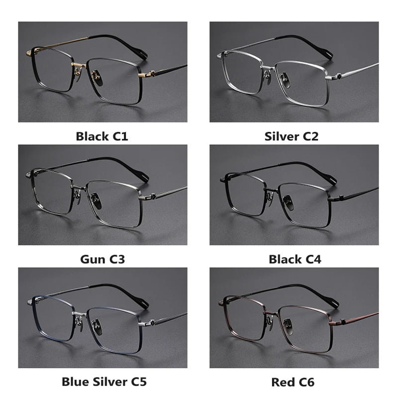 Oveliness Unisex Full Rim Rectangle Titanium Eyeglasses 81014 Full Rim Oveliness   