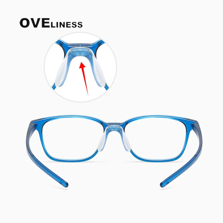 Oveliness Unisex Youth's Full Rim Square Tr 90 Titanium Eyeglasses 50939 Full Rim Oveliness   