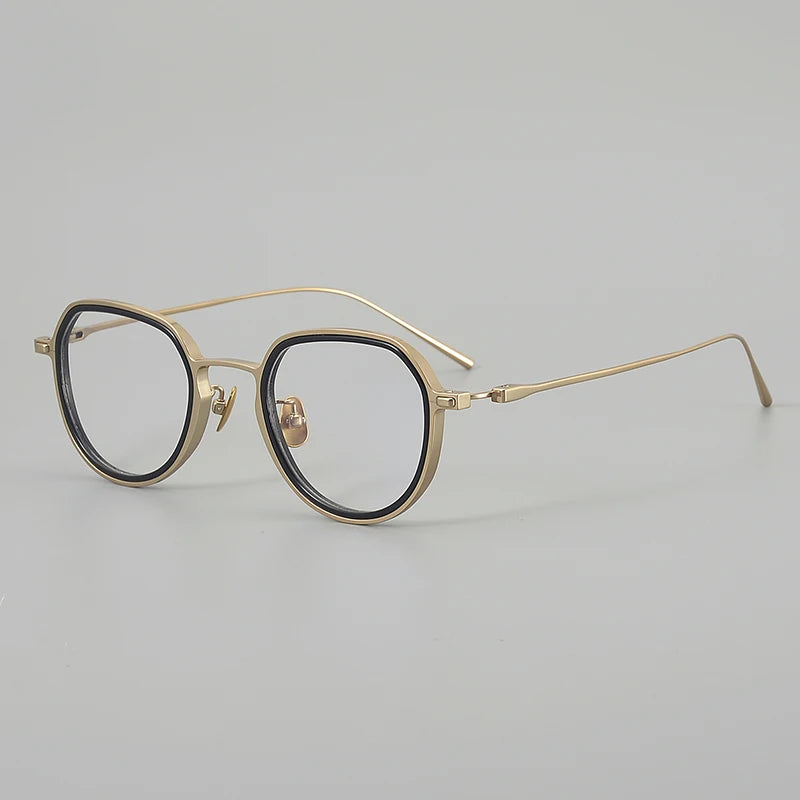 Muzz 8316 unisex oval IP titanium prescription eyeglasses — view 5