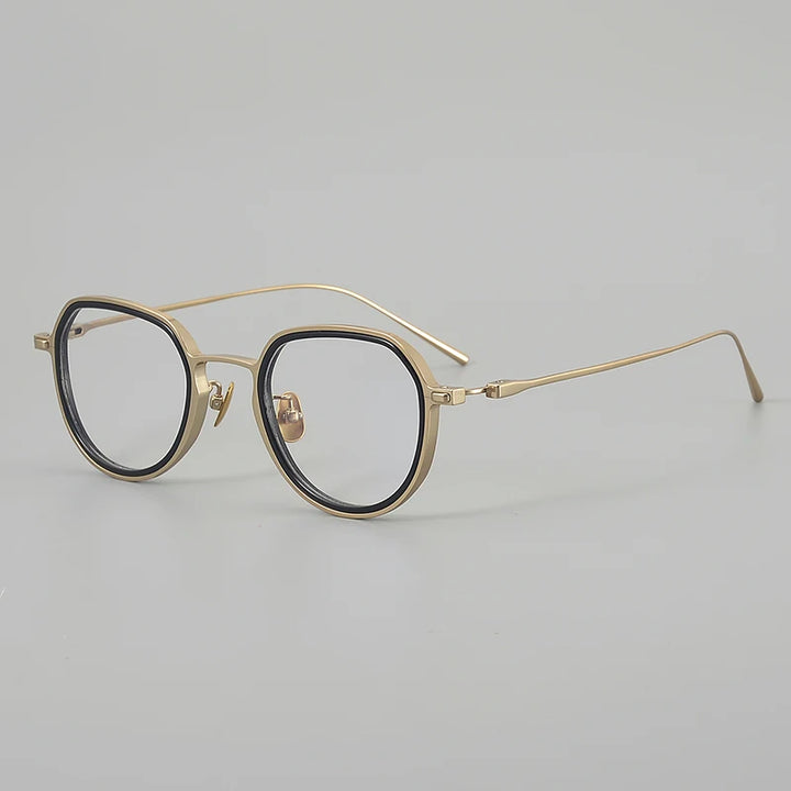Muzz 8316 unisex oval IP titanium prescription eyeglasses — view 5