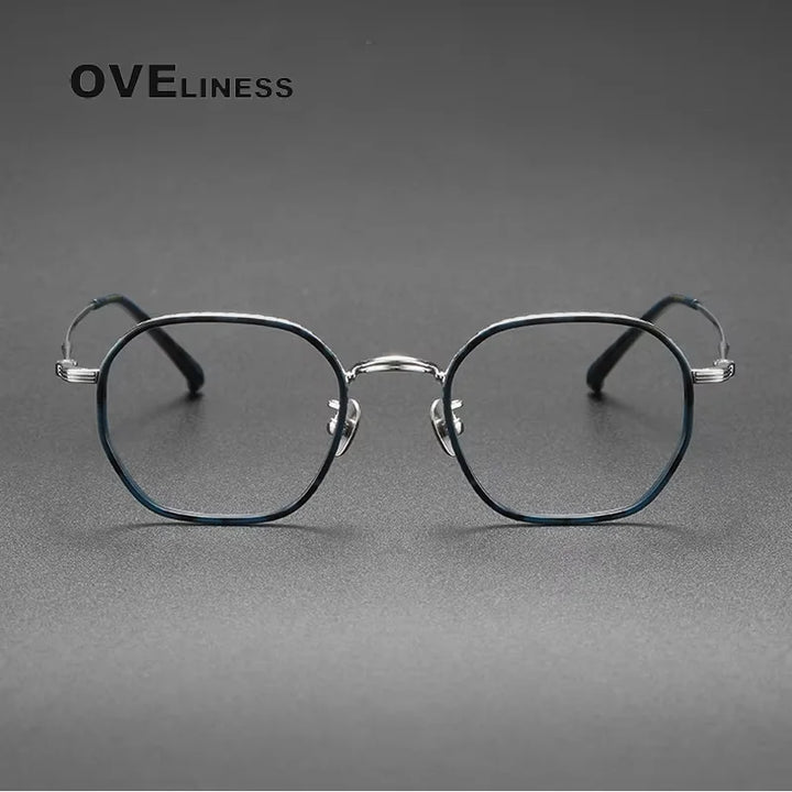 Oveliness Unisex Full Rim Square Oval Titanium Acetate Eyeglasses 8503 Full Rim Oveliness   