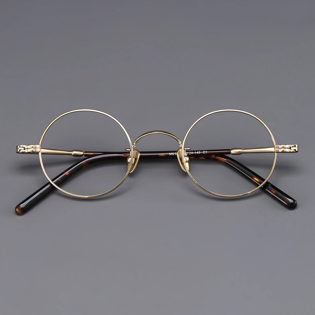 Blackmask Unisex Full Rim Round Titanium Eyeglasses BM-M605