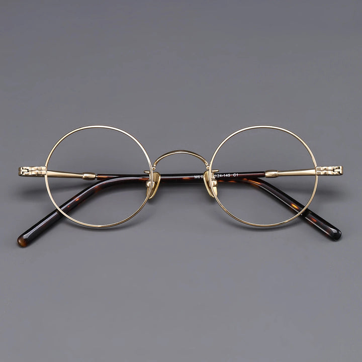 Blackmask Unisex Full Rim Round Titanium Eyeglasses BM-M605