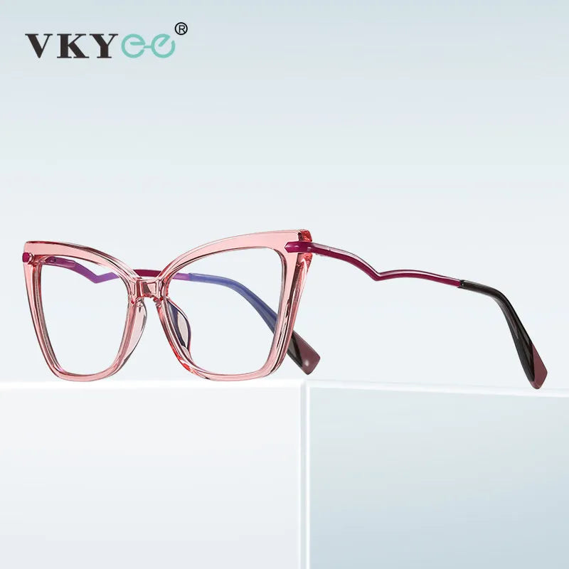 Vicky Women's Full Rim Square Tr 90 Stainless Steel Reading Glasses 2106 Reading Glasses Vicky   
