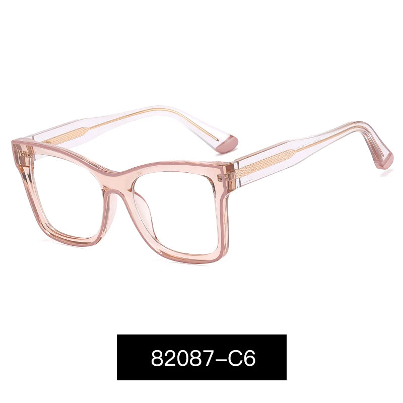 Handoer Women's Full Rim Square Cat Eye Tr 90 Alloy Eyeglasses 82087