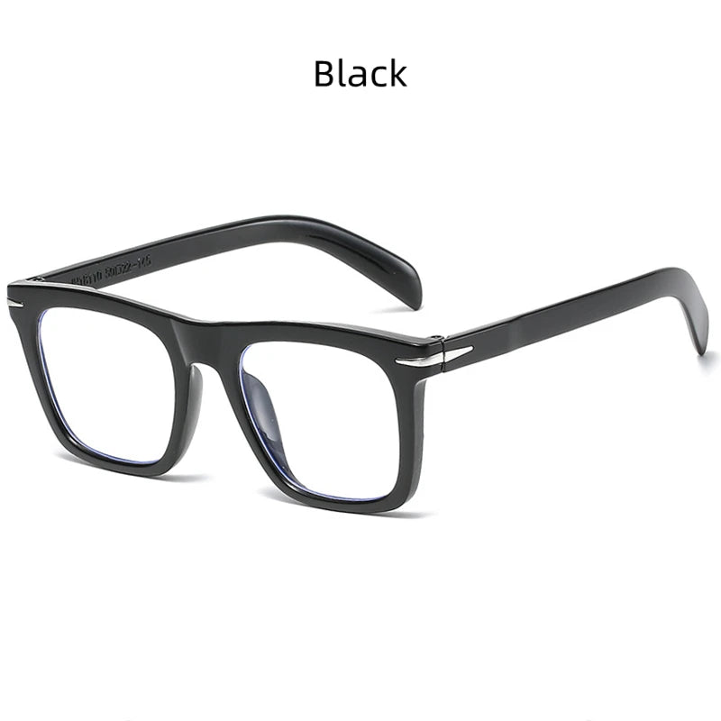 Kocolior Mens Full Rim Square Acetate Reading Glasses 18110 Reading Glasses Kocolior Black +500 