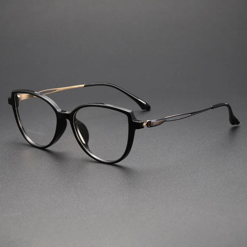 Momoja Women's Full Rim Oval Butterfly Tr 90 Alloy Eyeglasses 726016
