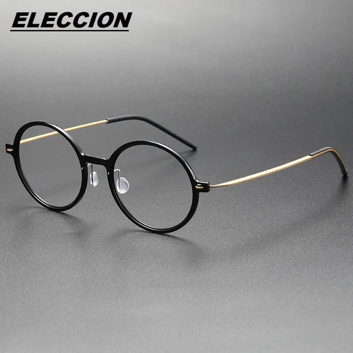 Eleccion Women's Full Rim Round Nylon TItanium Eyeglasses 6523