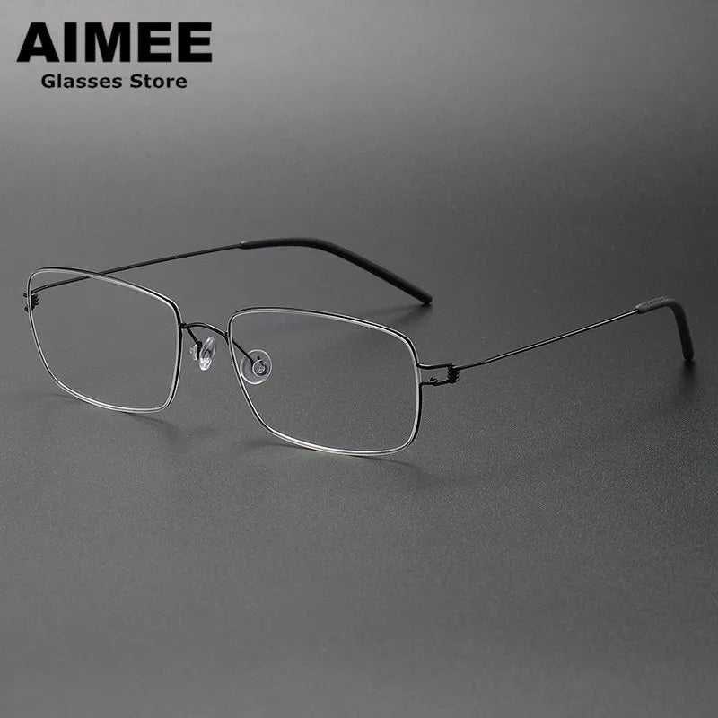 Aimee Unisex Full Rim Square Screwless Titanium Eyeglasses 5517 Full Rim Aimee   