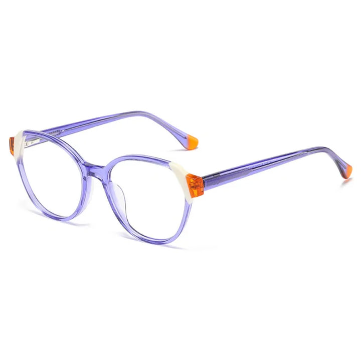 Hewei Unisex Full Rim Oval Acetate Eyeglasses 591804