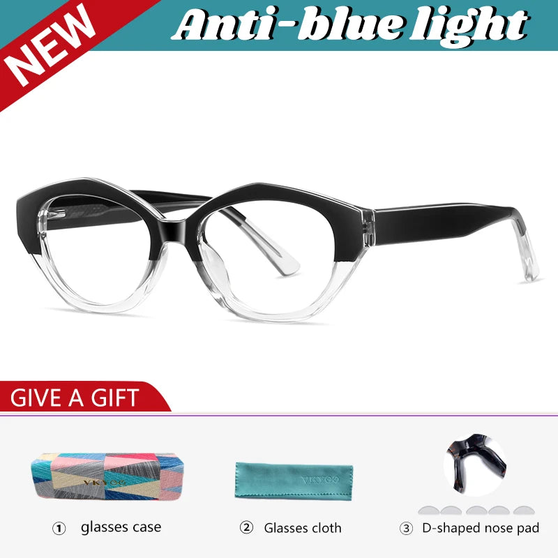 Vicky Unisex Full Rim Oval Tr 90 Titanium Reading Glasses 97029