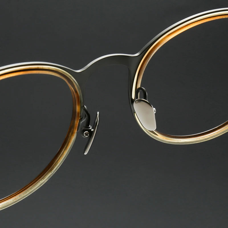 Muzz 0056D unisex round titanium acetate prescription eyeglasses — view 7