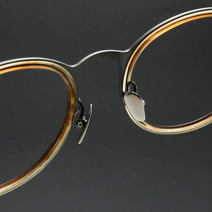 Muzz 0056D unisex round titanium acetate prescription eyeglasses — view 7