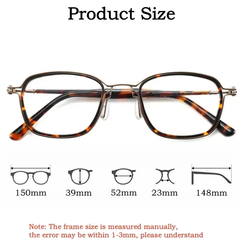 Hdcrafter Mens Full Rim Square Acetate Titanium Frames 586100 — view 2 | Hdcrafter Eyeglasses at FuzWeb