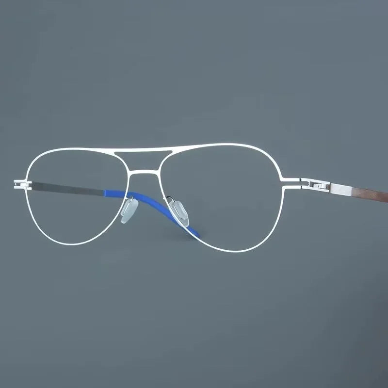 Bobbie Unisex Full Rim Oval Double Bridge Steel Eyeglasses 524316