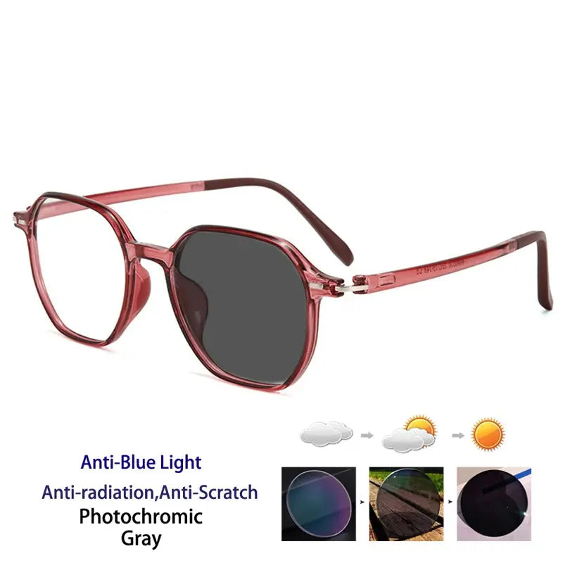 Kocolior Unisex Full Rim Polygon Tr 90 Frames 256856 FuzWeb