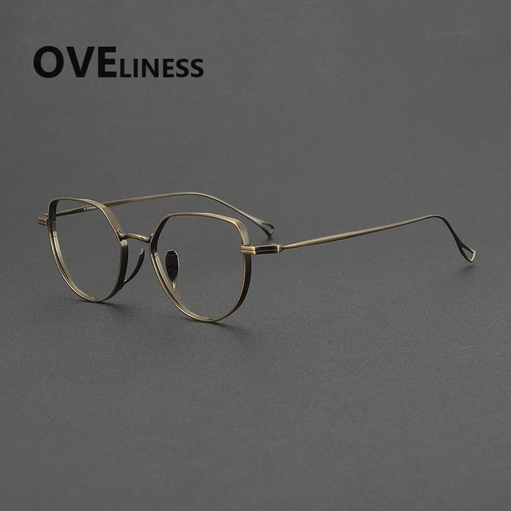 Oveliness Unisex Full Rim Square Cat Eye Titanium Eyeglasses 643002