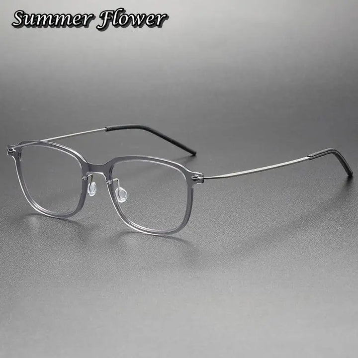 Summer Flower Women's Full Rim Square Tr 90 Titanium Eyeglasses  65104
