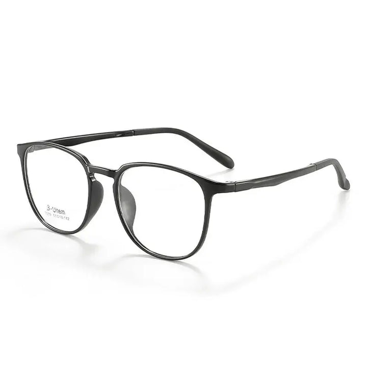 Gatenac Unisex Full Rim Square Tr 90 Titanium Eyeglasses 773309 FuzWeb