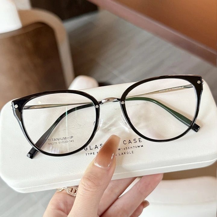 Yimaruili Women's Full Rim Cat Eye Tr 90 Titanium Eyeglasses 62159