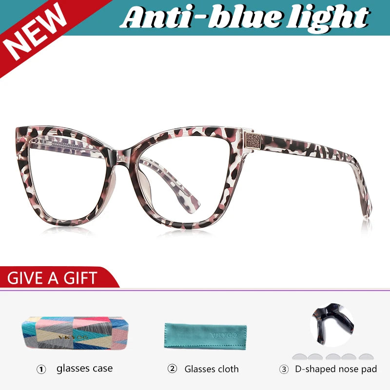 Vicky Women's Full Rim Butterfly Tr 90 Titanium Reading Glasses 512278