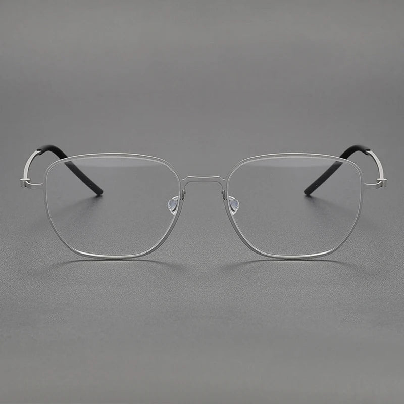 Black Mask Unisex Full Rim Square Titanium Eyeglasses L5527 Full Rim Black Mask   