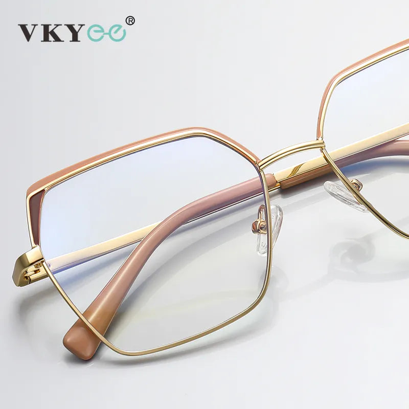 Vicky Women's Full Rim Large Square Alloy Reading Glasses 3102 Reading Glasses Vicky   