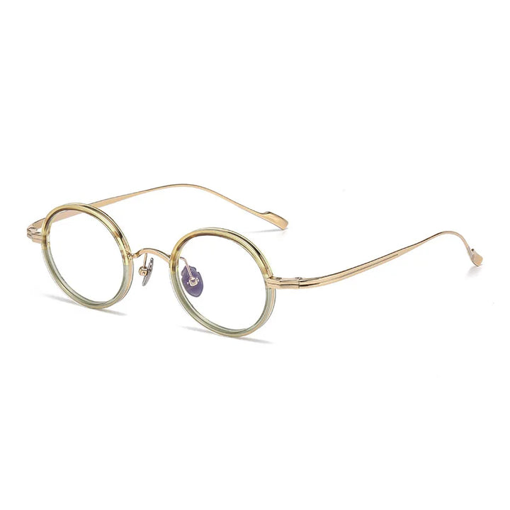 Black Mask Women's Full Rim Round Titanium Acetate Eyeglasses 886860