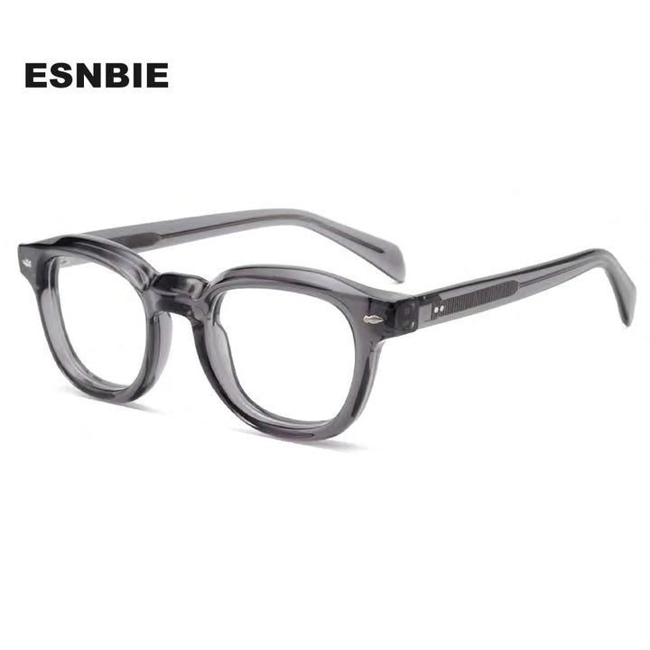 Esnbie Unisex Full Rim Round Acetate Eyeglasses SA216