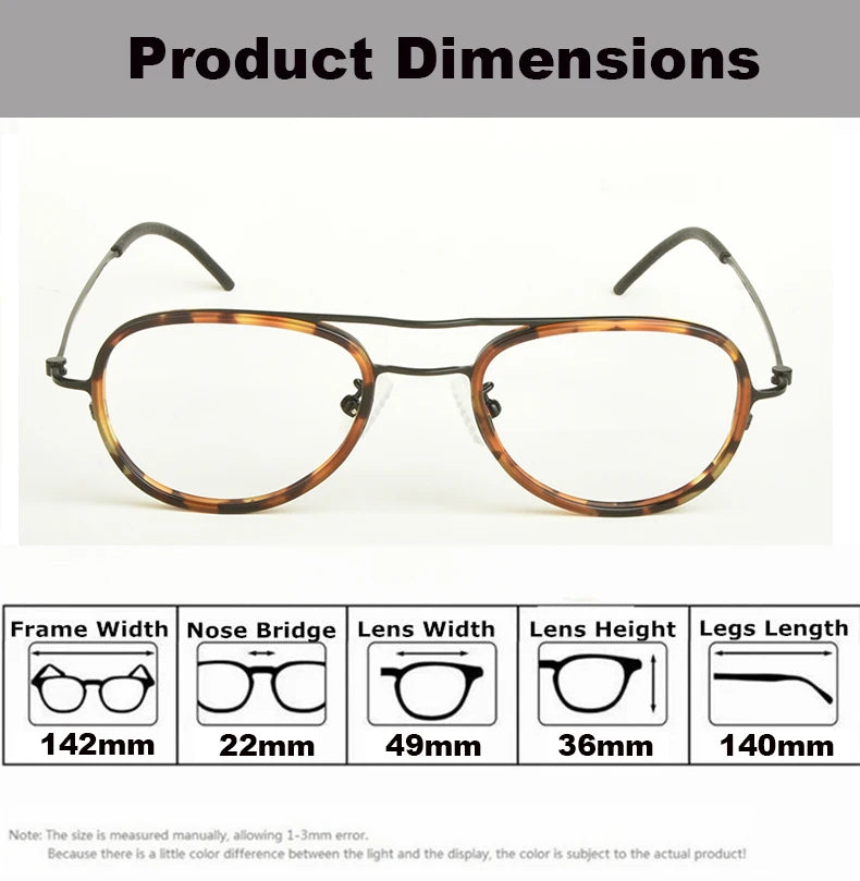 Aimee Unisex Full Rim Oval Double Bridge Titanium Acetate Eyeglasses 14508