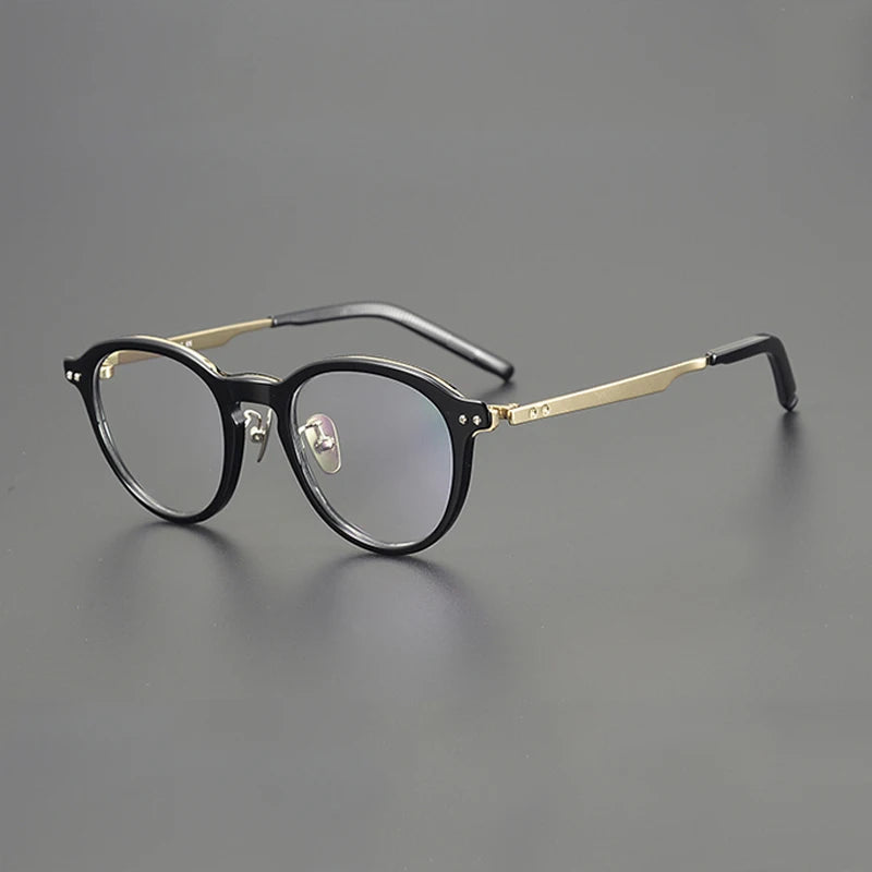 Gatenac Unisex Full Rim Titanium Acetate Eyeglasses Gxyj1194 Full Rim Gatenac   