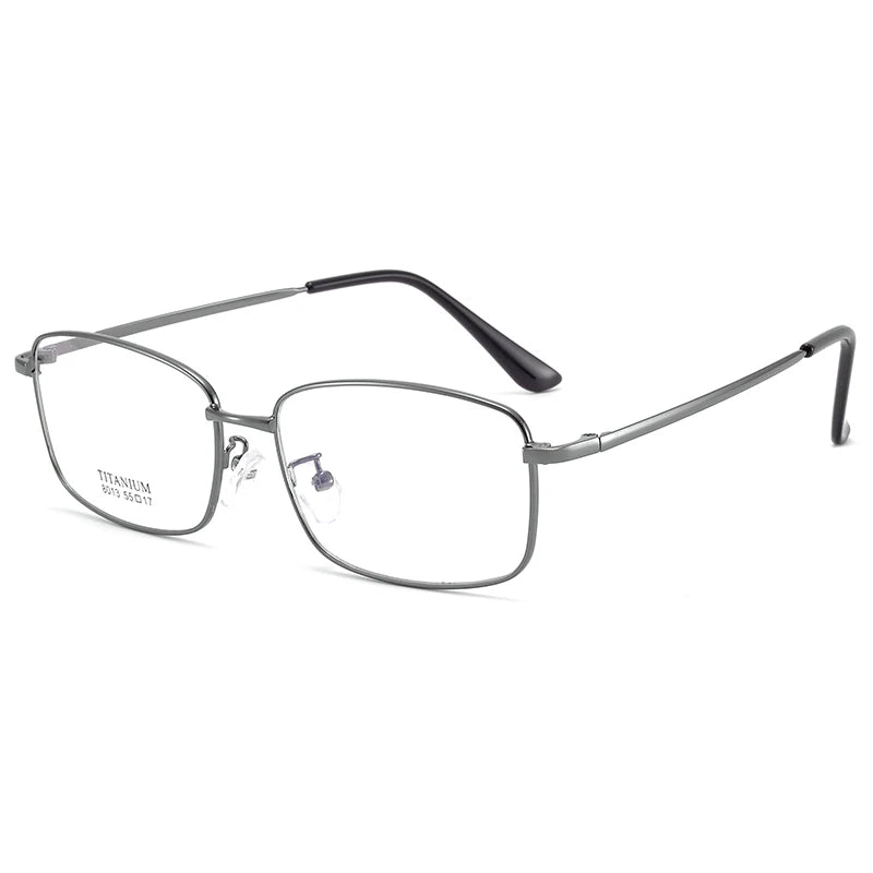 Bclear Women's Full Rim Square Titanium Eyeglasses 48013 Full Rim Bclear GRAY  