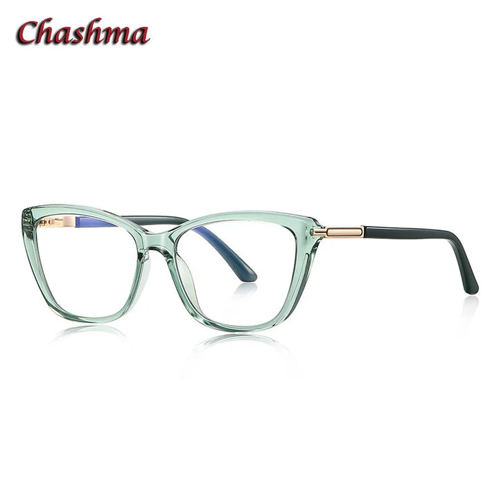 Chashma Ochki Women's Full Rim Cat Eye Tr 90 Titanium Eyeglasses 22334