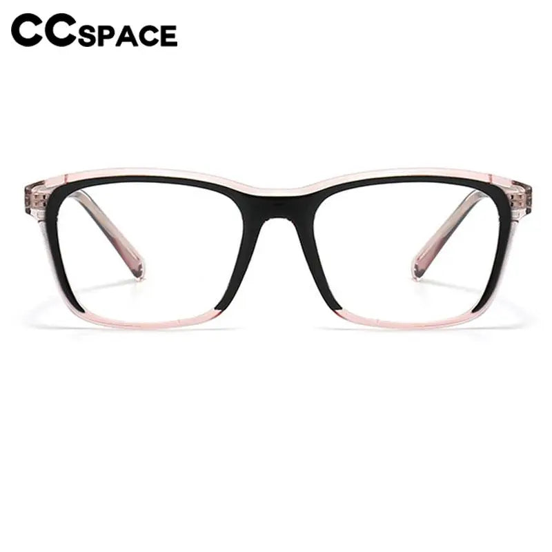 CCSpace Unisex Full Rim Square Plastic Eyeglasses 56841 Full Rim CCspace   