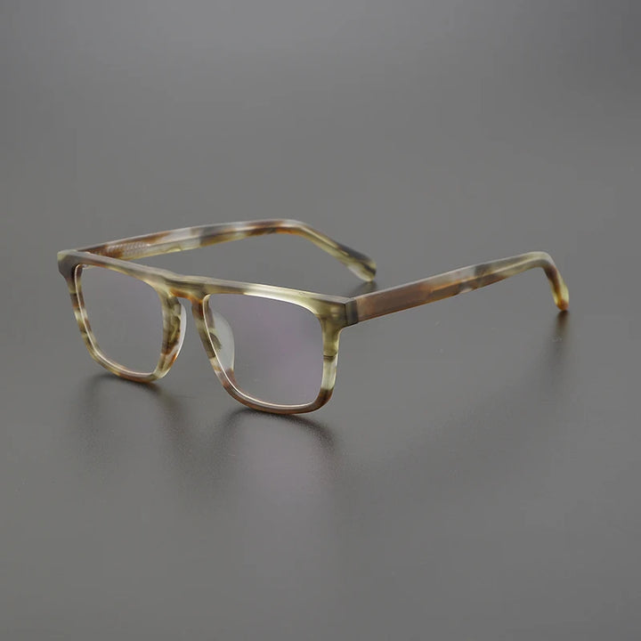 Nobler Unisex Full Rim Square Brow Line Frosted Acetate Eyeglasses 19283 Full Rim Nobler C1  