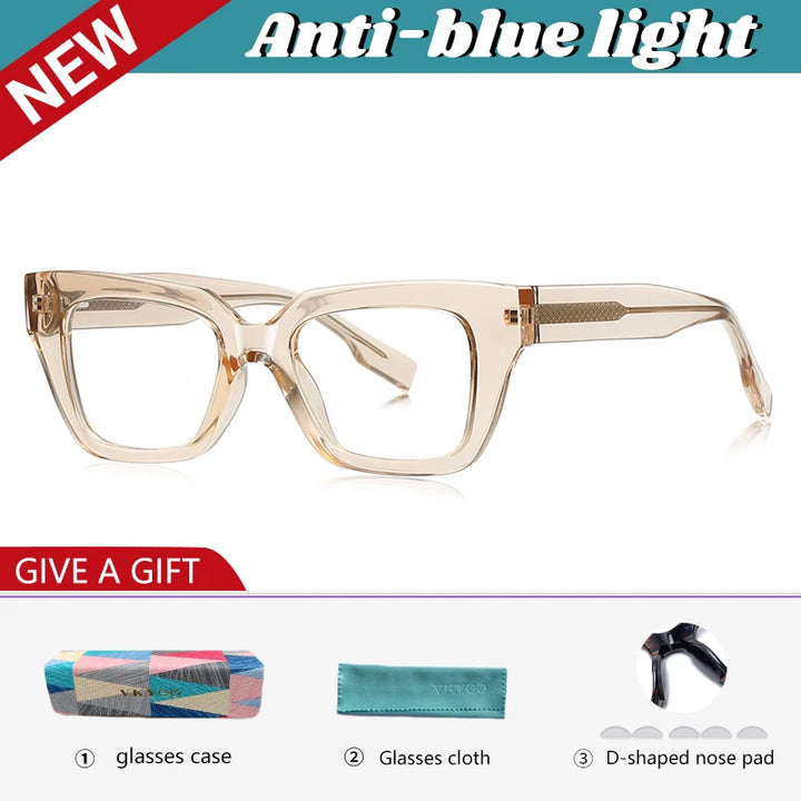 Vicky Women's Full Rim Square Tr 90 Titanium Reading Glasses 138001