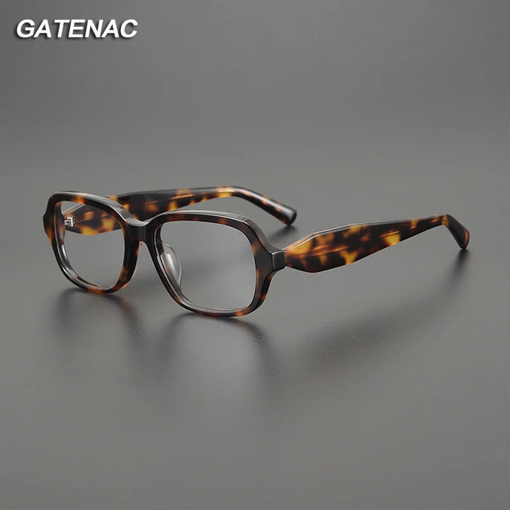 Gatenac Unisex Full Rim Square Thick Temple Acetate Eyeglasses Gxy1482 Full Rim Gatenac   