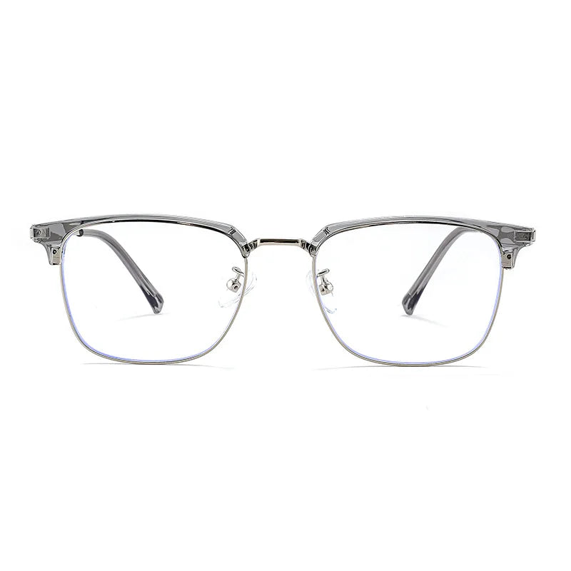 Vicky Men's Full Rim Square Tr 90 Titanium Alloy Reading Glasses 8026 Reading Glasses Vicky   