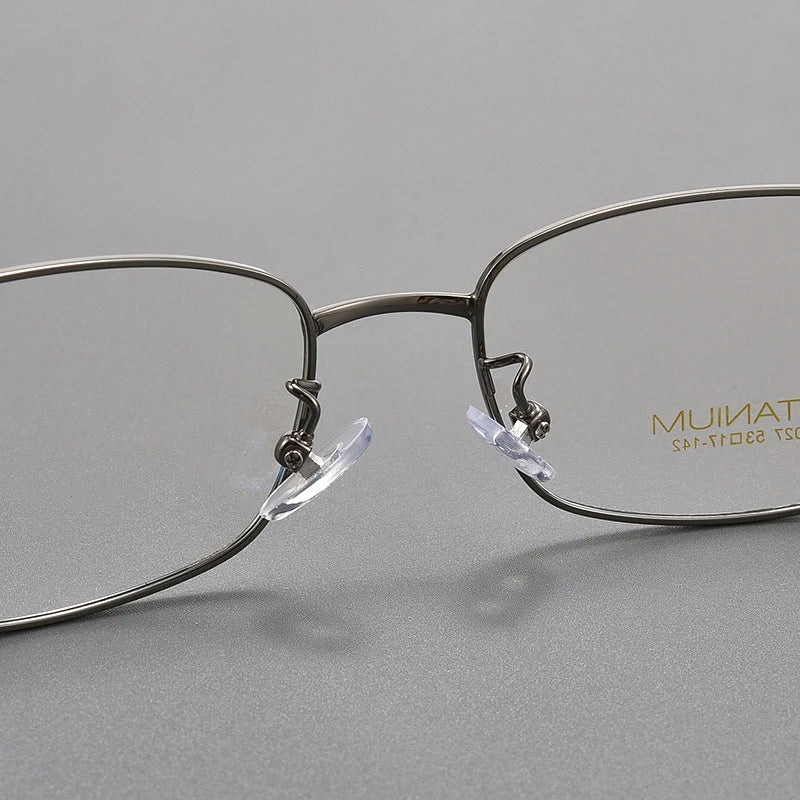 Yimaruili Men's Full Rim Square Titanium Eyeglasses Y8027 Full Rim Yimaruili Eyeglasses   