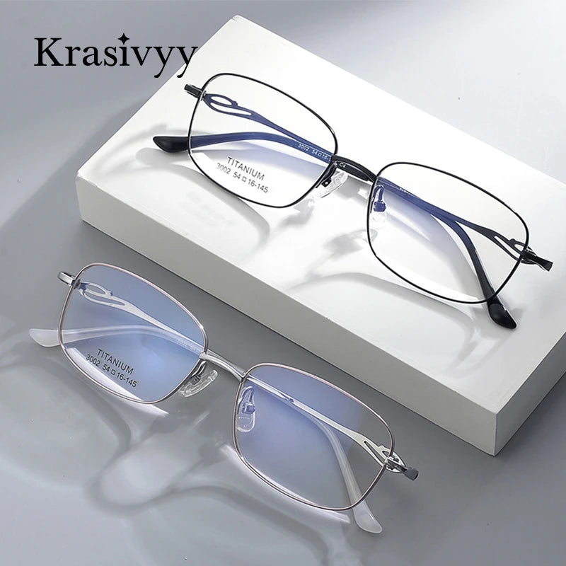 Krasivyy Woman's Full Rim Square Titanium Eyeglasses 443002 Full Rim Krasivyy   