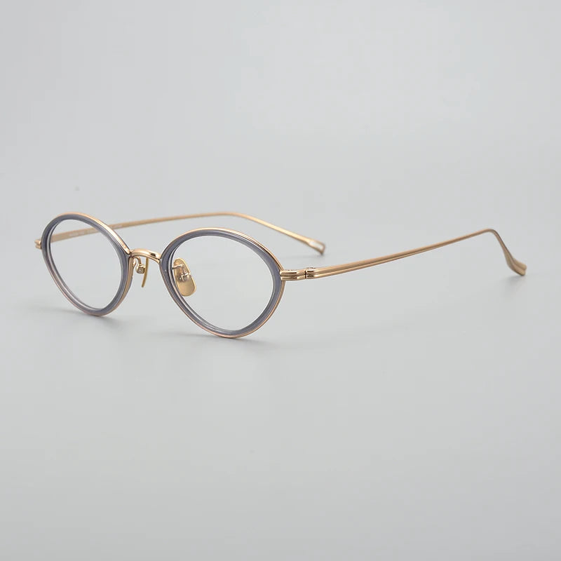 Bobbie Unisex Full Rim Oval Titanium-Steel Acetate Eyeglasses 344326