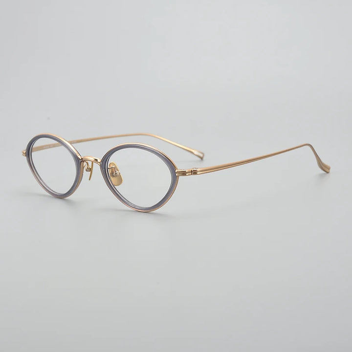 Bobbie Unisex Full Rim Oval Titanium-Steel Acetate Eyeglasses 344326