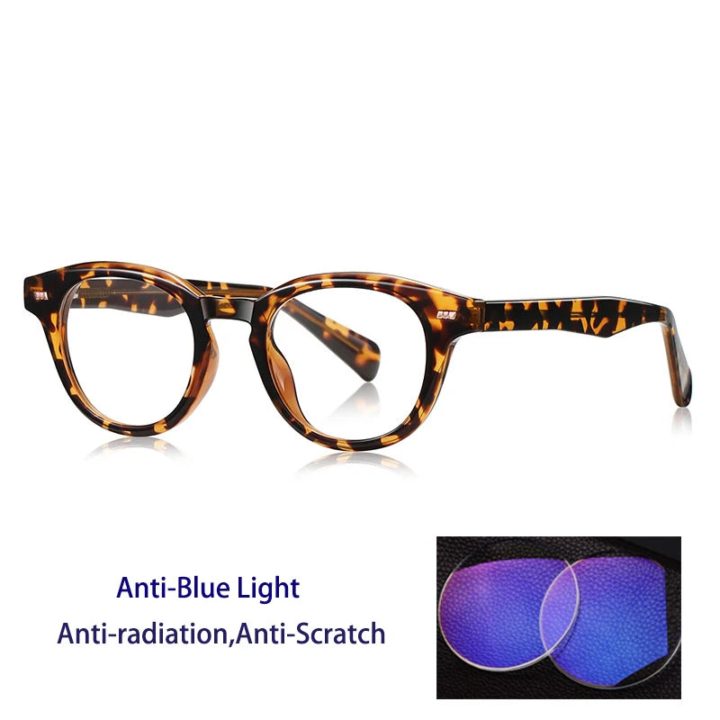Kocolior Unisex Full Rim Oval Square Acetate Alloy Reading Glasses 82016
