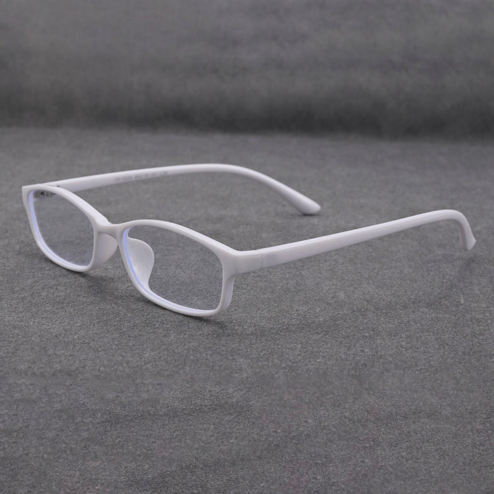 Cubojue Unisex Full Rim Rectangle Tr 90 Titanium Presbyopic Reading Glasses 9324 Reading Glasses Cubojue no function lens 0 White 